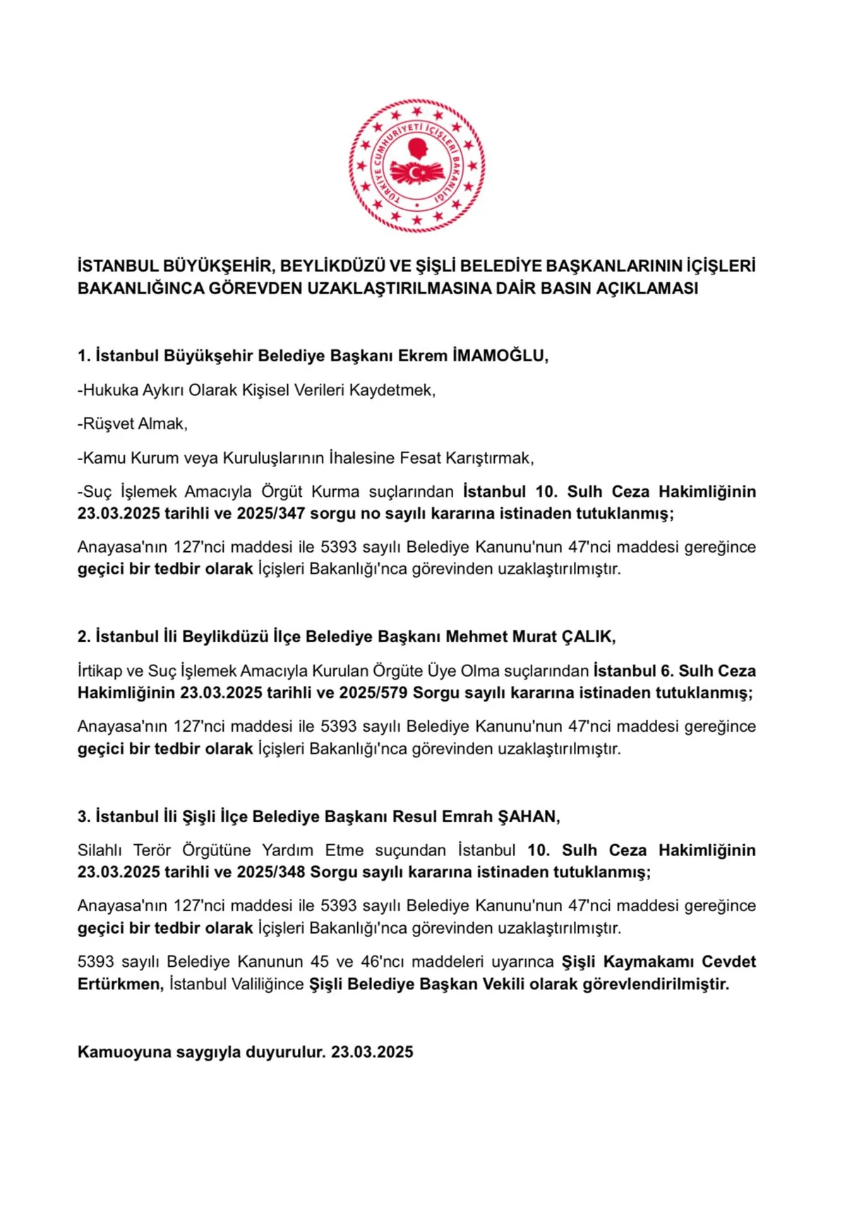 image-1-716x1024 İmamoğlu görevden alındı, Şişli Belediyesi'ne kayyum atandı!
